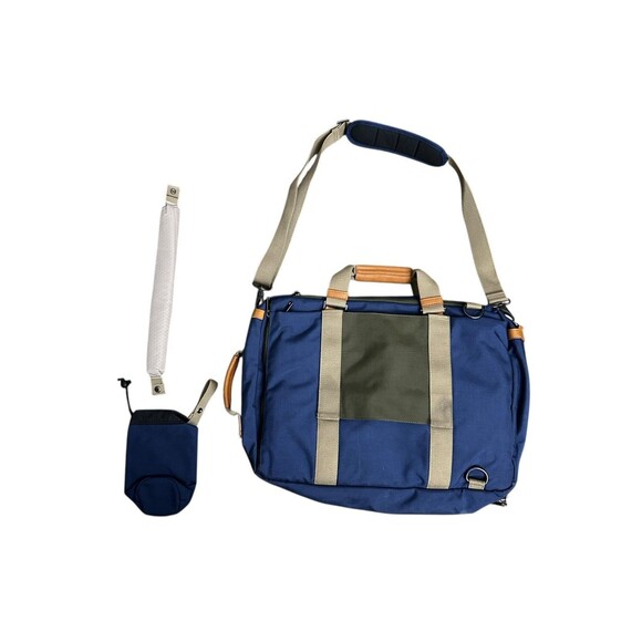 MONYKER WEEKENDER TRAVEL BAG 3In1 NYLON BLUE GREEN VERSATILE CONVERTIBLE DURABLE - Picture 4 of 16